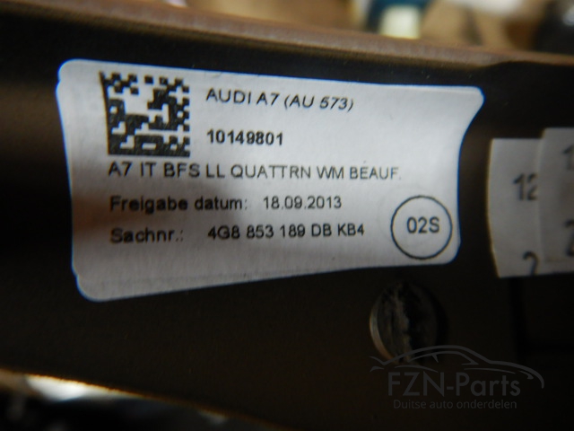 Audi A7 4G Inleglijst Dashboard Hout Bruin