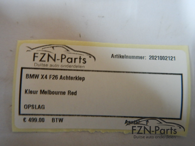 BMW X4 F26 Achterklep Melbourne Red