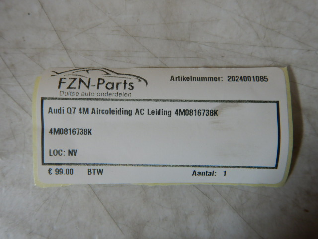 Audi Q7 4M Aircoleiding 4M Leiding 4M0816738K