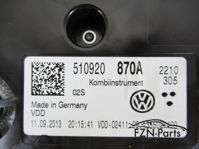 VW Golf 7 Sportsvan Kilometerteller Tellerunit 510920870A