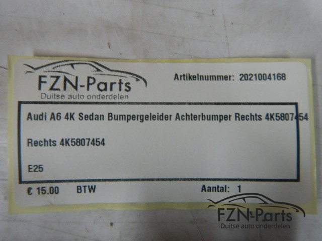 Audi A6 4K Sedan Bumpergeleider Achterbumper Links 4K5807453