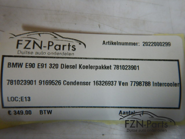 BMW E90 E91 320 Diesel Koelerpakket 781023901
