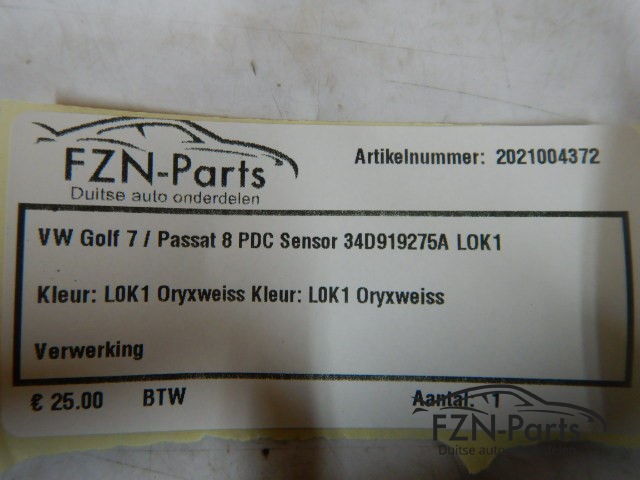VW Golf 7 PDC Sensor 34D919275A L0K1