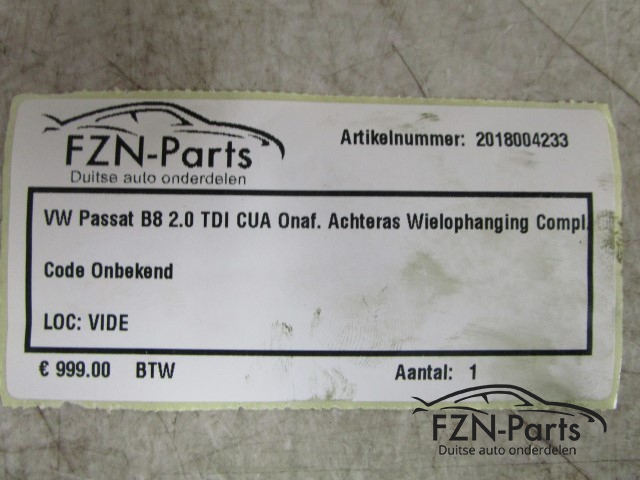 VW Passat B8 2.0 TDI CUA Onafhankelijke Achteras Wielophanging Compleet