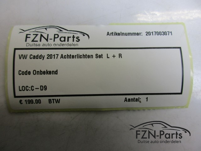 VW Caddy 2017 Achterlichten Set L + R