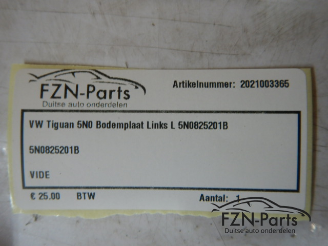 VW Tiguan 5N0 Bodemplaat Links L 5N0825201B