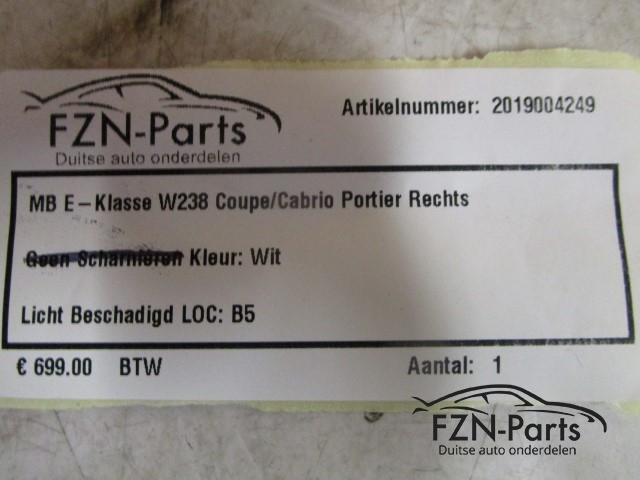 Mercedes-Benz E-Klasse W238 Coupe/Cabrio Portier Rechts