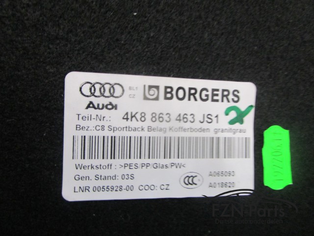 Audi A7 4K Laadvloer Bagageruimtemat