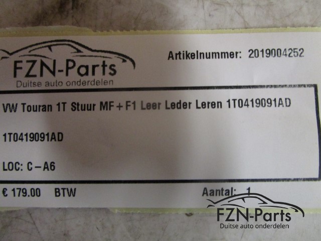 VW Touran 1T Stuur MF+F1 Leer Leder Leren 1T0419091AD