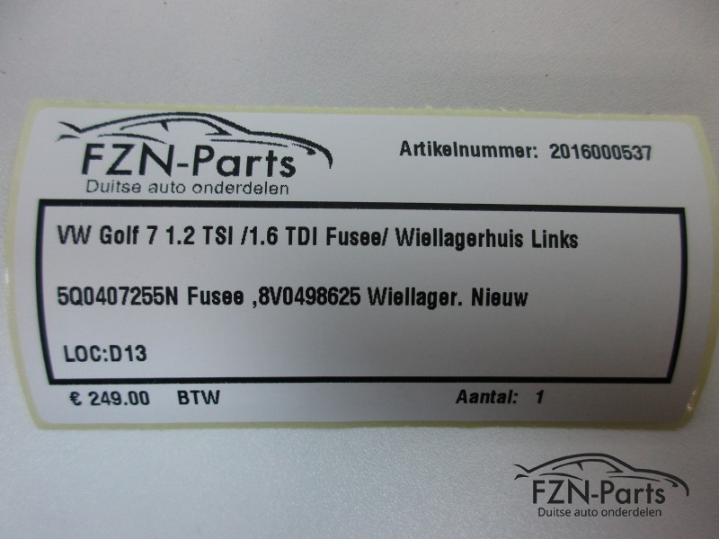 VW Golf 7 1.2 TSI / 1.6 TDI Fusee / Wiellagerhuis Links