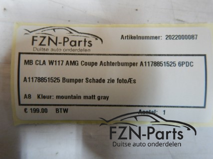 Mercedes-benz CLA W117 AMG Coupe achterbumper A1178851525 6PDC