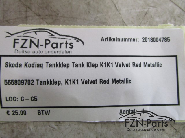 Skoda Kodiaq Tankklep Tank Klep K1K1 Velvet Red Metallic