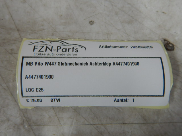 Mercedes-Benz Vito W447 Slotmechaniek Achterklep A4477401900