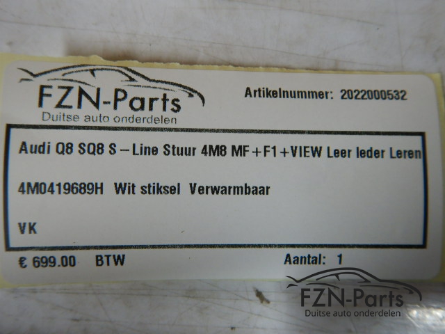 Audi Q8 SQ8 4M8 S-Line Stuur MF+F1+VIEW Leer Leder Leren