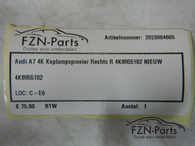 Audi A7 4K Koplampsproeier Rechts R 4K8955102 Nieuw