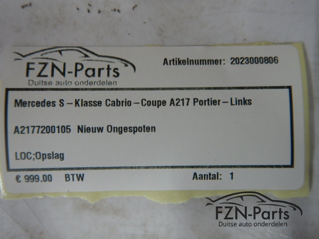 Mercedes-Benz S-Klasse Cabrio-Coupe A217 Portier Links-Voor