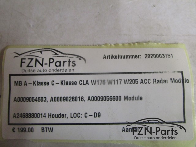 Mercedes-Benz A/C/CLA-Klasse W176 W117 W205 ACC Radar Module