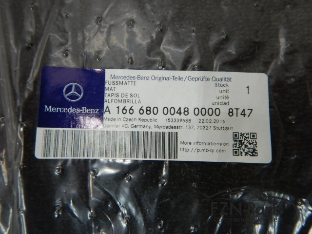 Mercedes Benz GL X166 mattenset A16668000480000