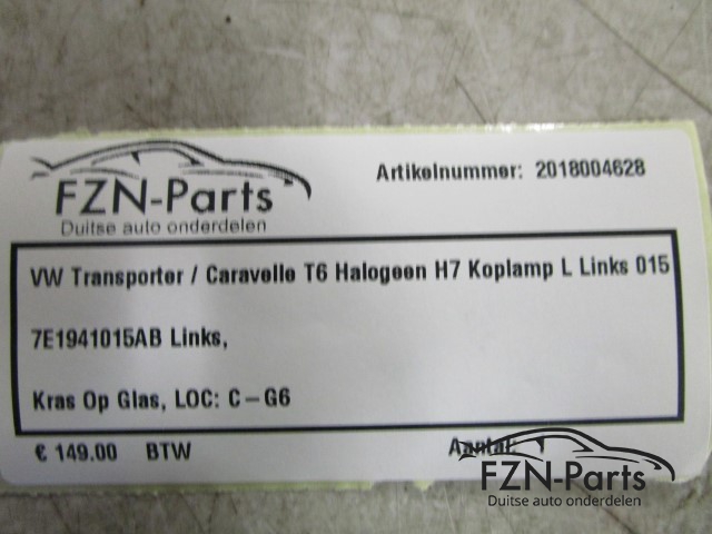 VW Transporter / Caravelle T6 Halogeen H7 Koplamp L Links 015