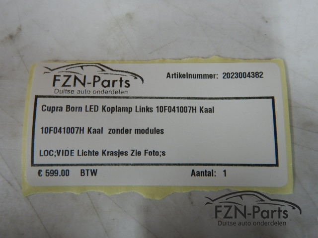 Cupra Born LED Koplamp Links 10F041007H Kaal