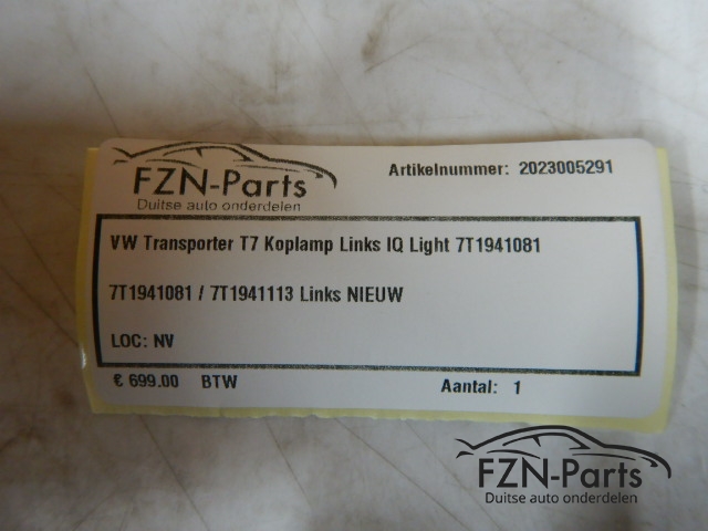 VW Transporter T7 Koplamp Links IQ Light 7T1941081