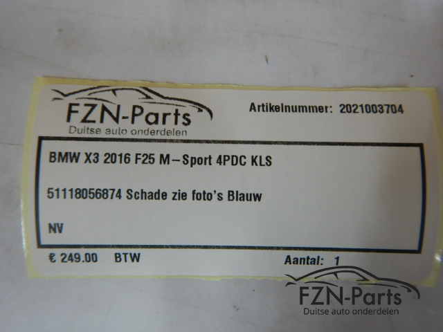 BMW X3 2016 F25 M-sport Voorbumper 4PDC KLS