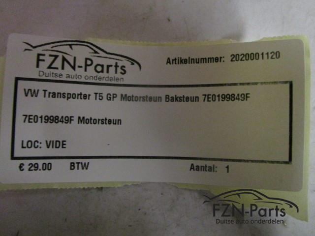 VW Transporter T5 GP Motorsteun Baksteun 7E0199849F
