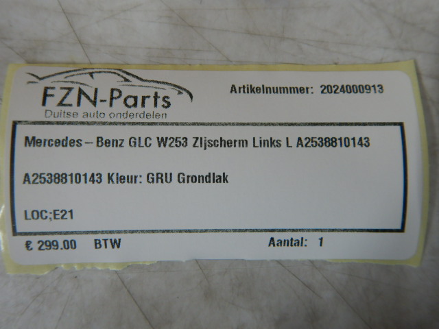 Mercedes-Benz GLC W253 Zijscherm Links L A2538810143