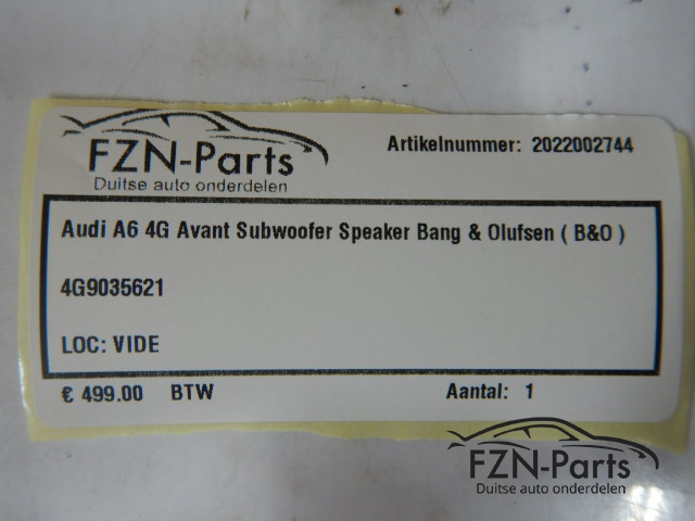 Audi A6 4G Avant Subwoofer Speaker Bang & Olufsen (B&O)
