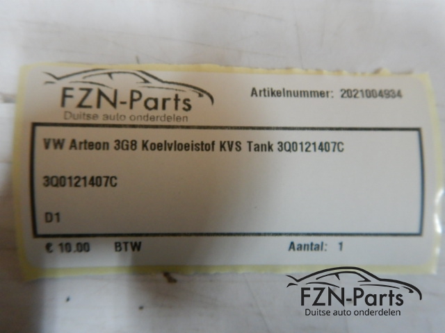VW Arteon 3G8 koelvloeistof KVS Tank 3Q0121407C