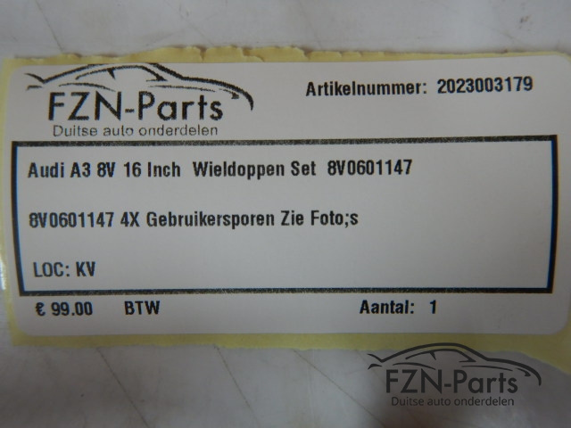 Audi A3 8V 16 Inch Wieldoppen Set 8V0601147