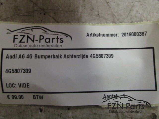 Audi A6 4G Bumperbalk Achterzijde 4G5807309