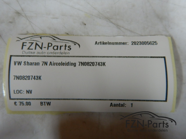 VW Sharan 7N Aircoleiding 7N0820743K