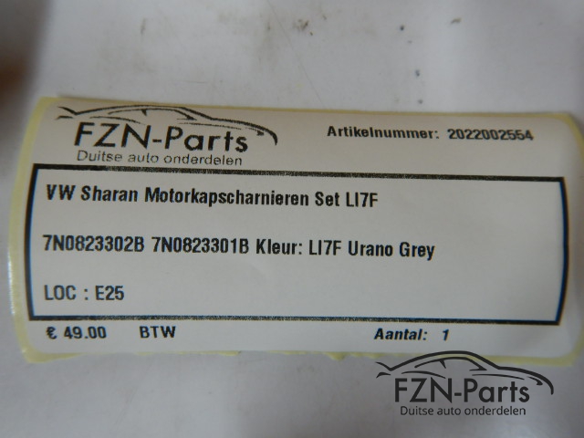VW Sharan 7N Motorkapscharnieren Set LI7F
