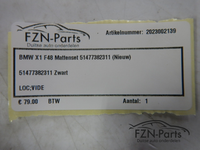 BMW X1 F48 Mattenset 51477382311 (Nieuw)