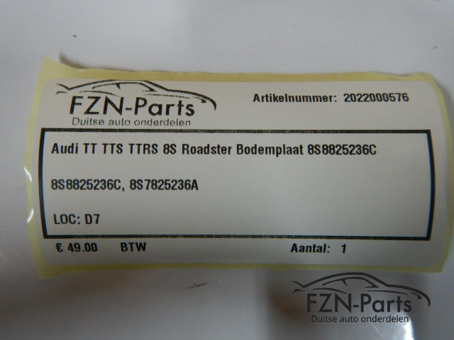 Audi TT TTS TTRS 8S Roadster Bodemplaat 8S0825236C