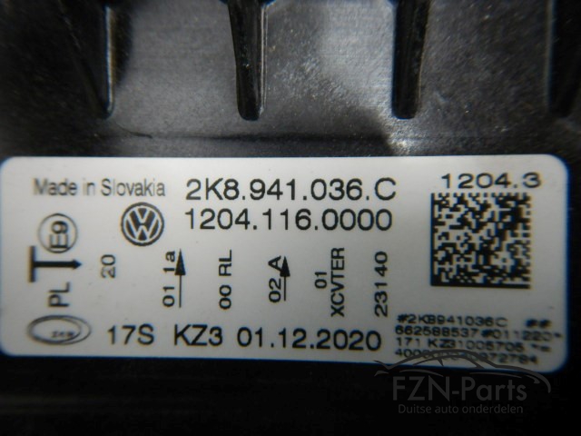 VW Caddy 2K8 Koplamp Rechts VOLLED 036C