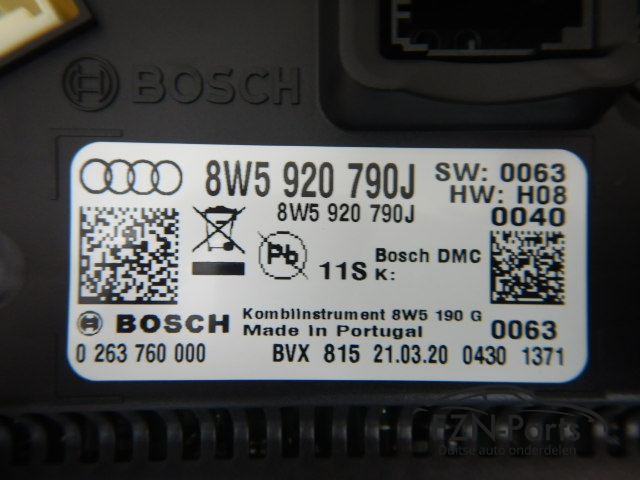 Audi A5 8W 3D-Teller Kilometerteller 8W5920790J