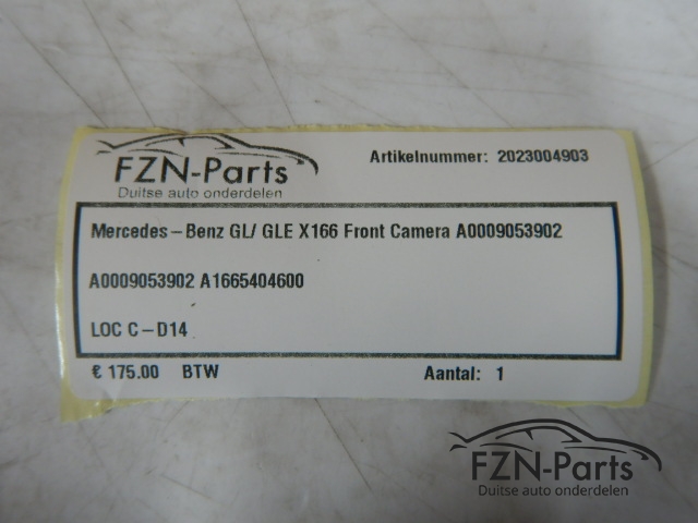 Mercedes - Benz GL/GLE X166 Front Camera A0009053902