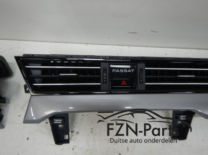 VW Passat B8 Facelift luchtroosters dashboard grijs