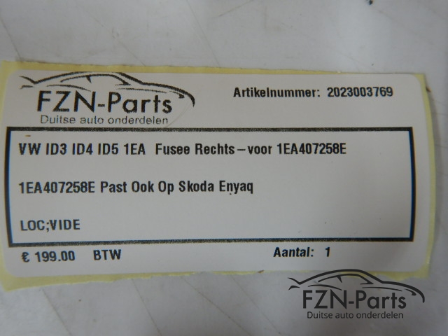 VW ID3 ID4 ID1 1EA Fusee Rechts-voor 1EA407258E