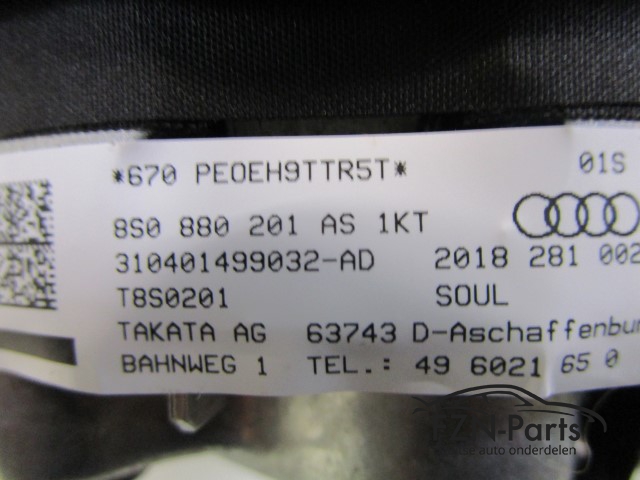 Audi R8 TT 8S Stuurairbag Leer Leder Leren 8S0880201AS