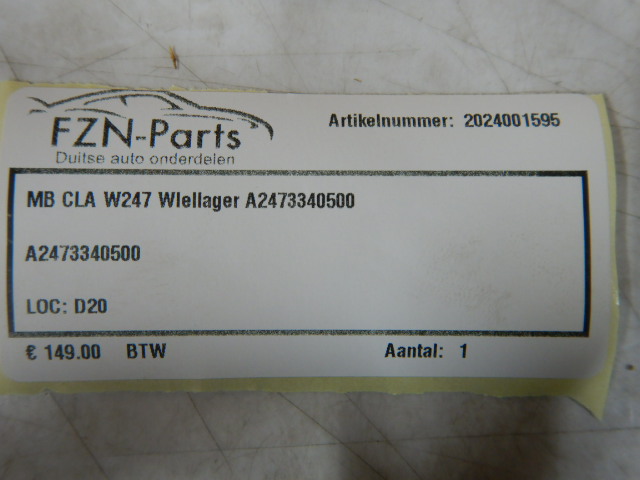 Mercedes-Benz CLA W117  Wiellager A2473340500