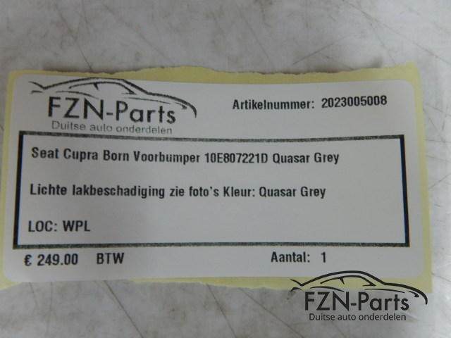 Seat Cupra Born Voorbumper 10E807221D Quasar Grey