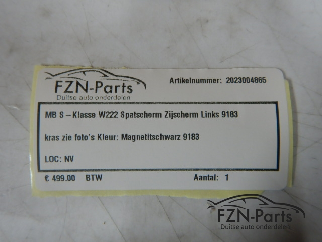 Mercedes Benz S-Klasse W222 Spatscherm zijscherm Links 9183