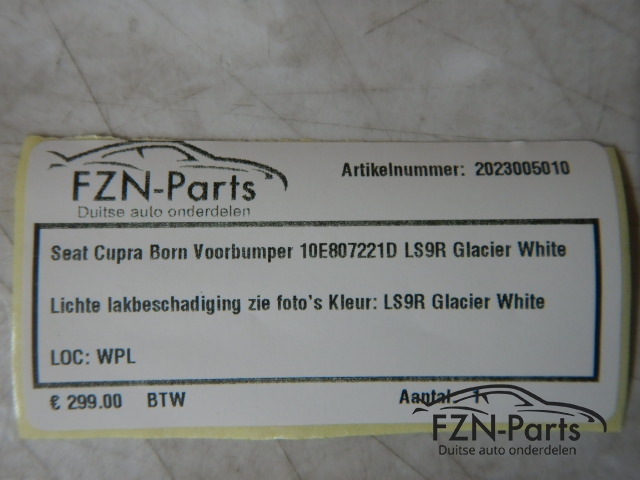 Seat Cupra Born Voorbumper 10E807221D LS9R Glacier White