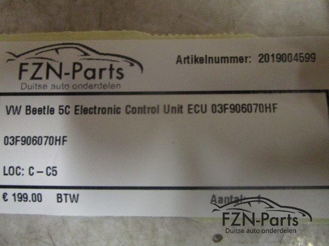 VW Beetle 5C Elektronic Control Unit ECU 03F906070HF