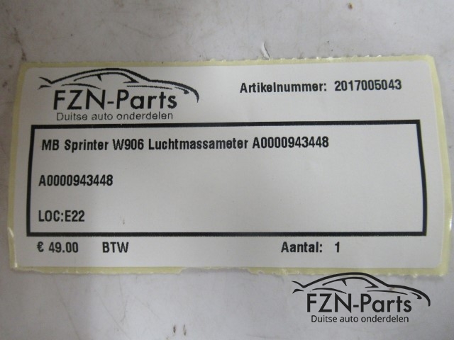 Mercedes-Benz W906 Luchtmassameter A0000943448