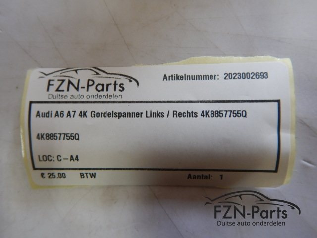 Audi A6 A7 4K Gordelspanner Links/Rechts 4K8857755Q