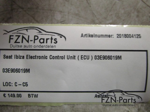 Seat Ibiza Electronic Control Unit ( ECU ) 03E906019M